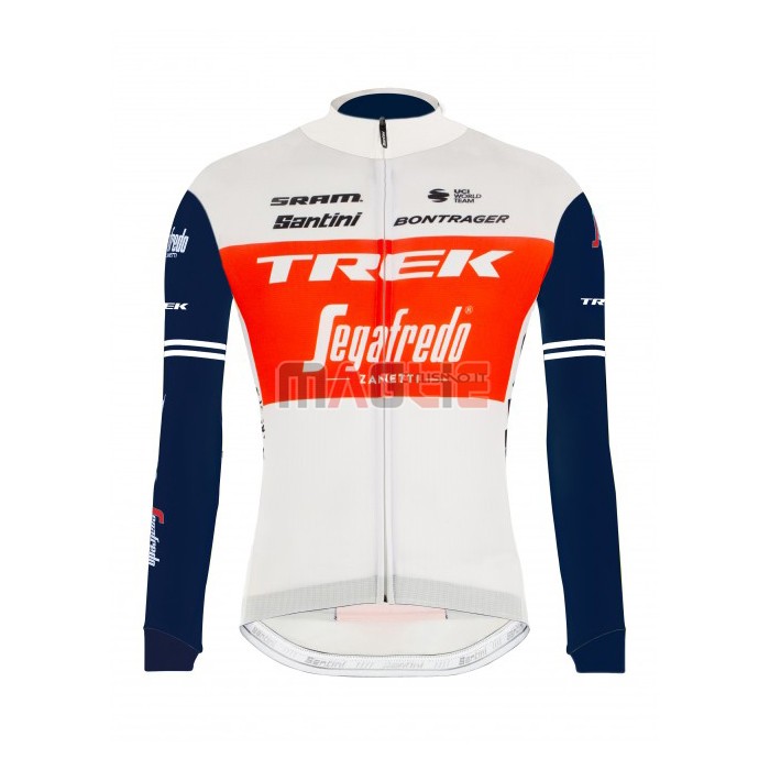 Maglia Trek Segafredo Manica Lunga 2021 Bianco Scuro